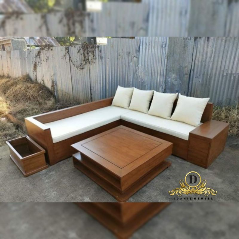 kursi sudut box jati