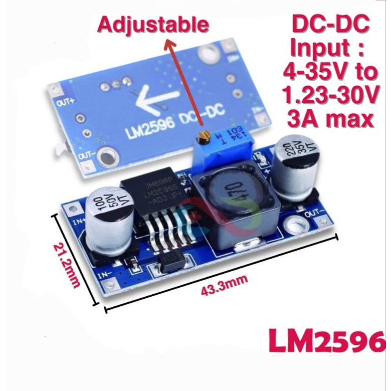 LM2596 Adjustable DC-DC Step Down Module 3A LM2596S Step Down DC to DC