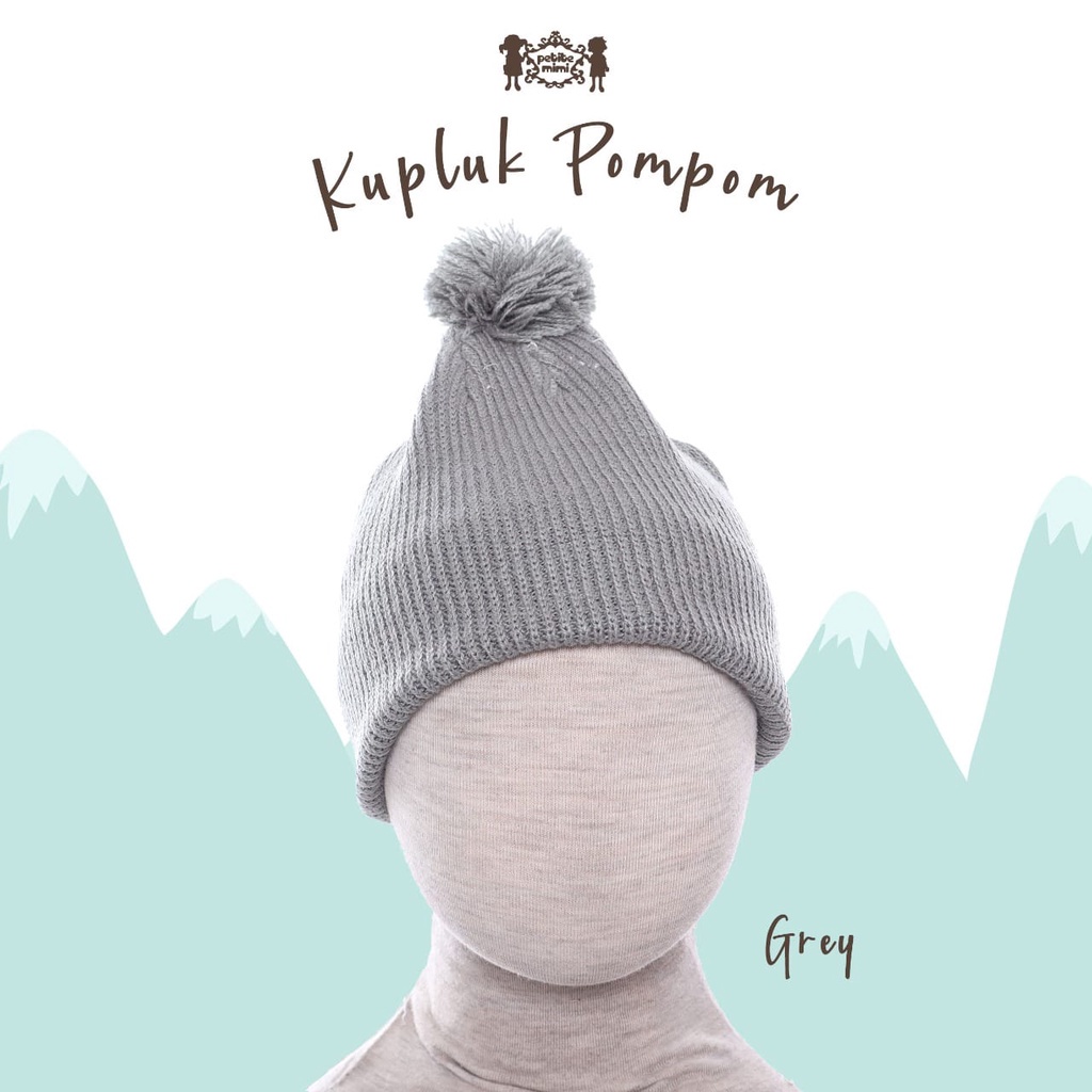 Petite Mimi Baby Hat Topi Kupluk Bayi PomPom Free Size