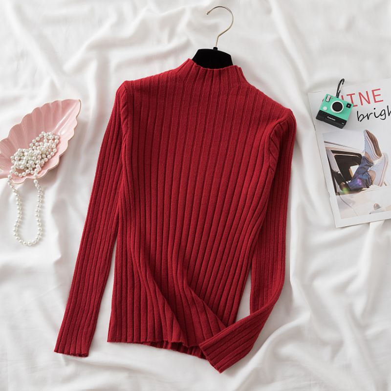 Turtleneck//Salur//Sweater//Wanita//Elastis//Turtleneck//Inner