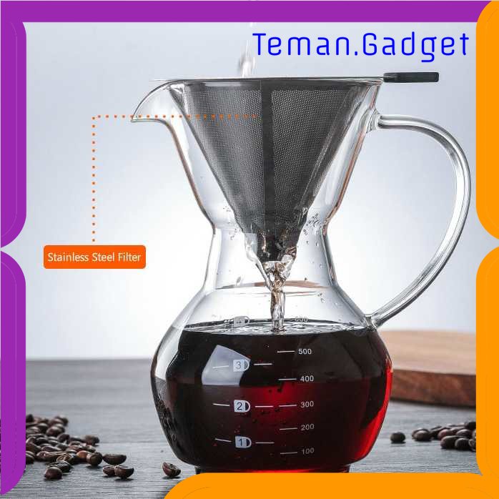 TG - DPR LOULONG Coffee Maker Pot V60 Teko Kopi Barista + Filter - KT