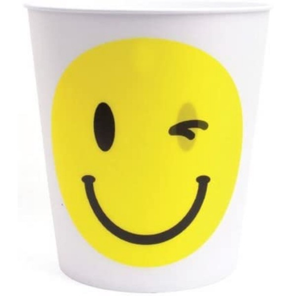 

KIKKERLAND SMILEY LENTICULAR WASTE BASKET
