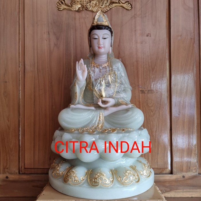 CITRA INDAH - PATUNG RUPANG DEWI KWAN IM 16 INCH JADE/ GIOK