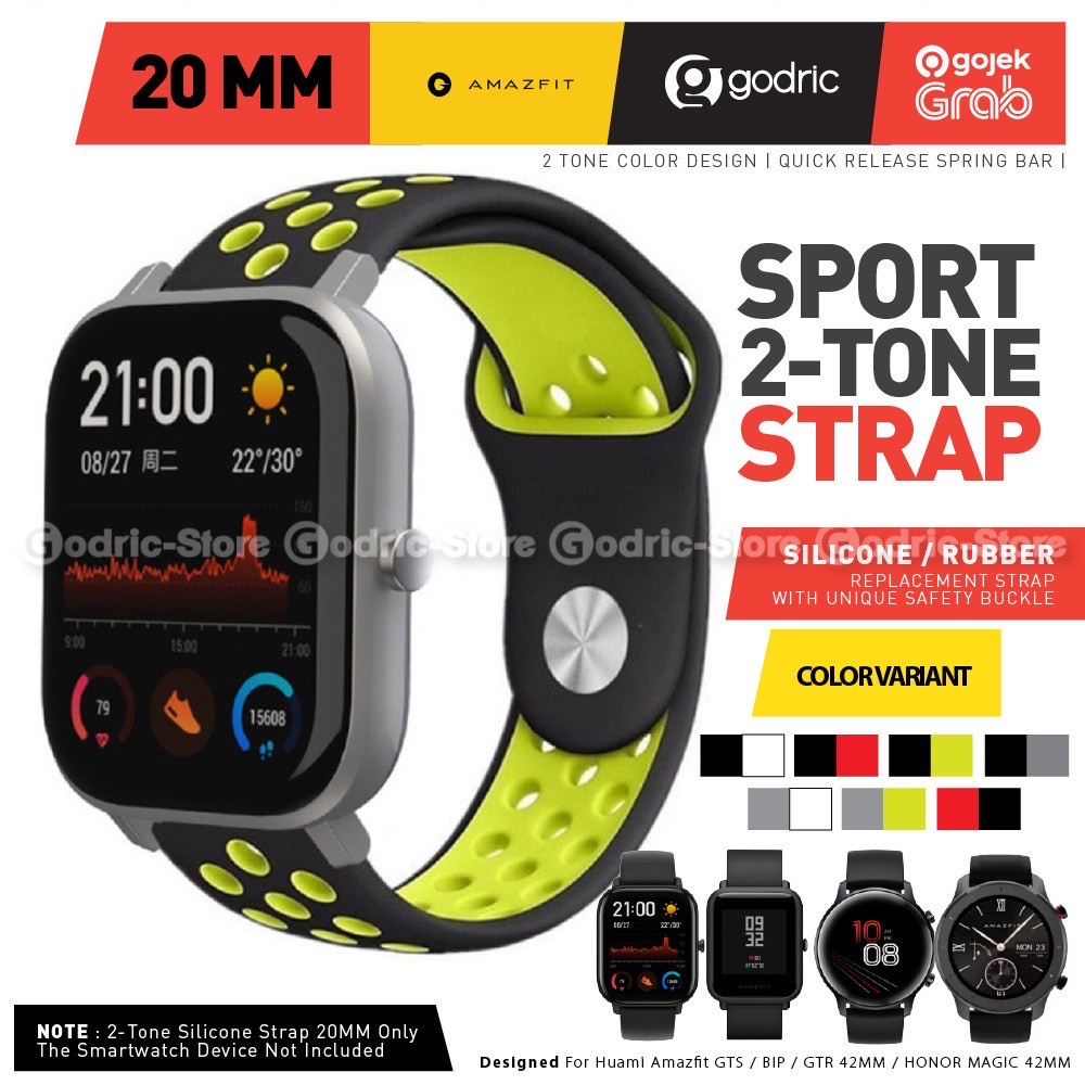 Strap Nike Amazfit GTS 3 GTS 2E / Amazfit Bip / Bip U / Bip U Pro / BipLite / Bip S / Amazfit GTR 42mm