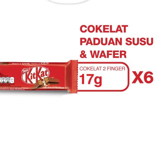 

RESTOCK NESTLE KITKAT Coklat Wafer 2F Original 17g x 6pcs ☑ 874