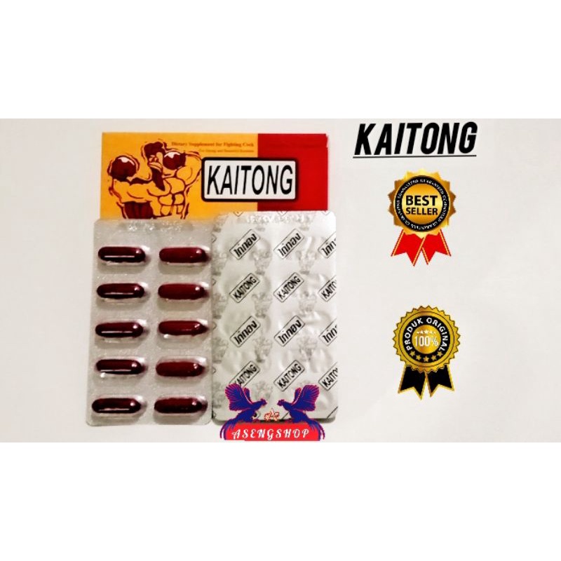 KAITONG SUPLEMEN VITAMIN ( isi 2 Strip / 20 kaplet ) IMPOR ORI THAILAN AYAM TARUNG STAMINA TENAGA