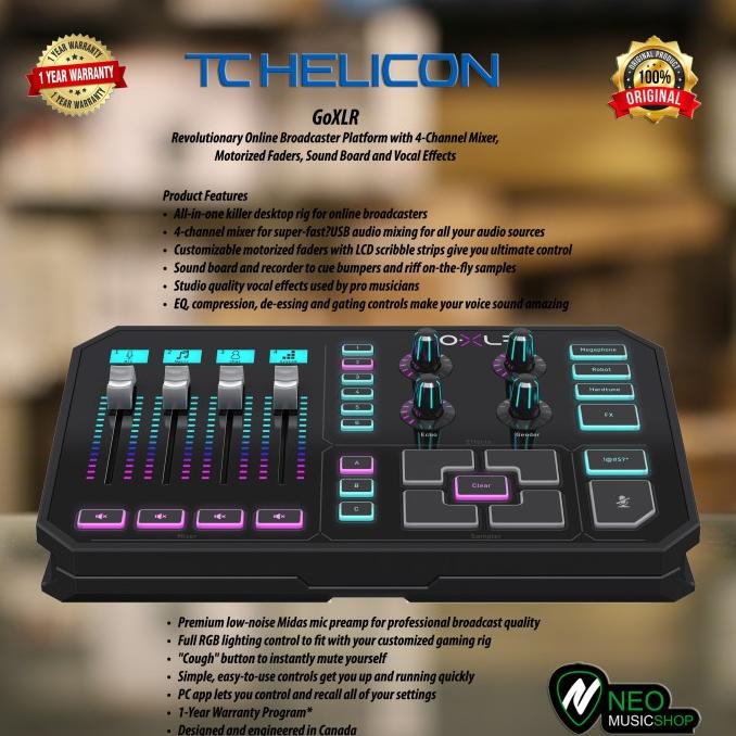 TC HELICON GoXLR Online Broadcaster Platform with 4-Channel Mixer