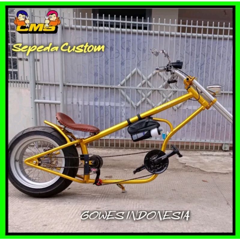 Sepeda custom Chopper harley lowrider asli indonesia. sepeda onthel custom . bukan minion brompton b