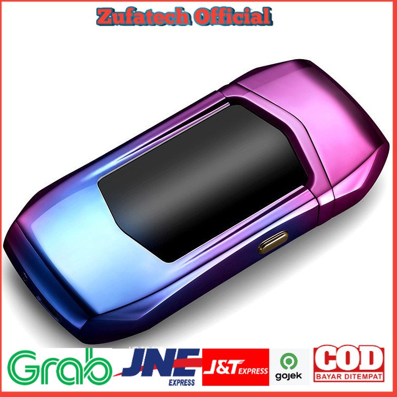 Jobon Korek Api Elektrik Heating Coil USB Lighter Finger Print - 0401 - Multi-Color