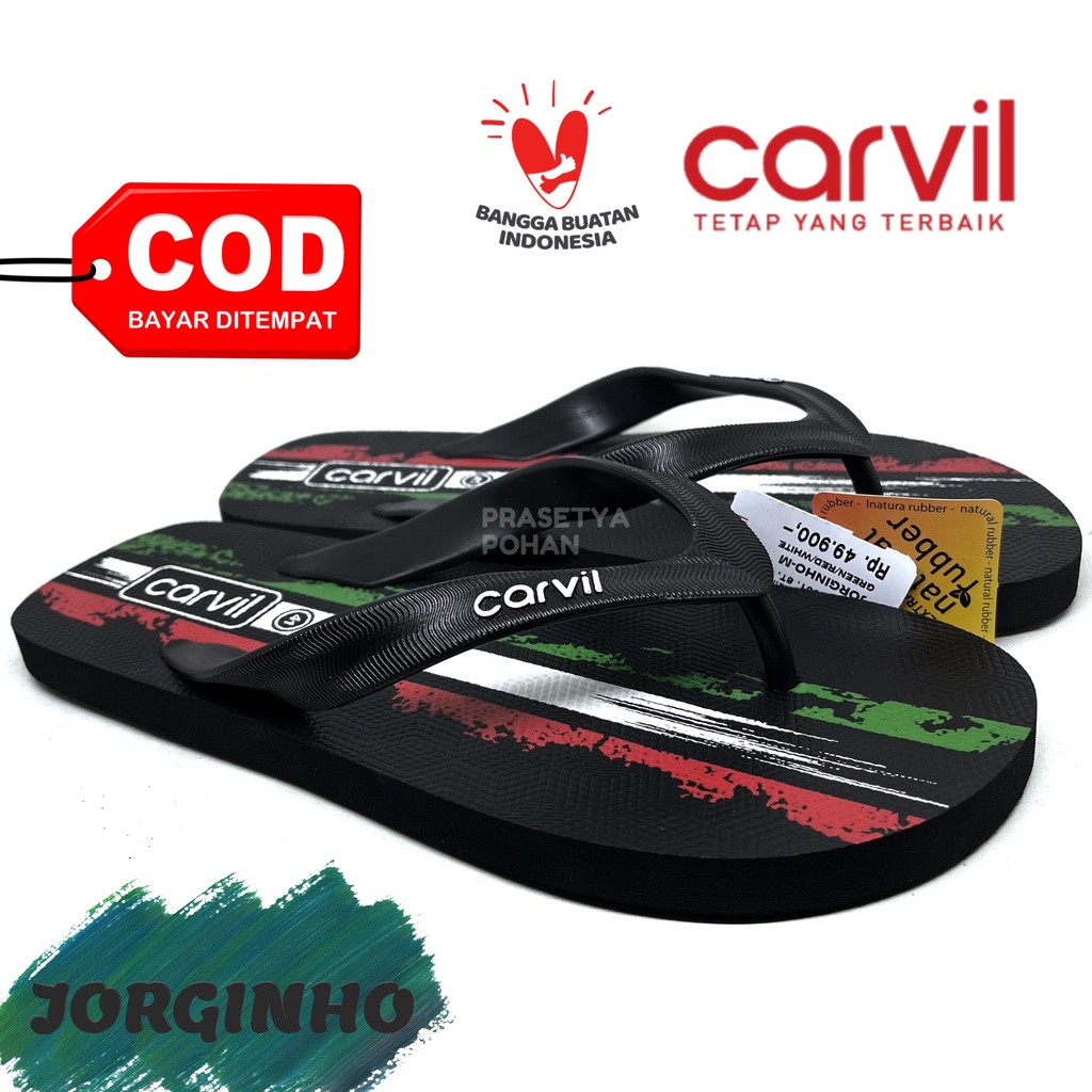 Sandal Pria Carvil Original Anti Air - Sendal Carvil Pria Rubber Original