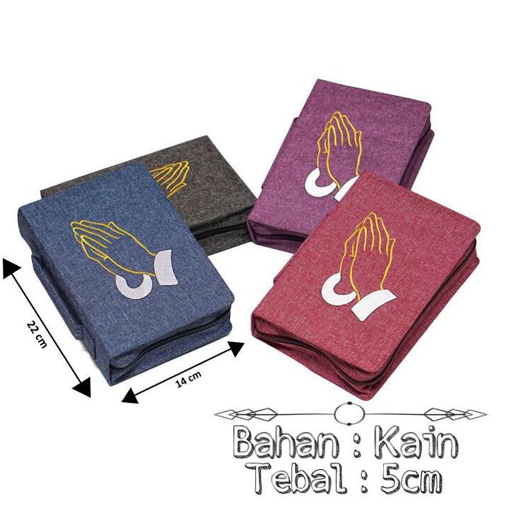 

(S-B8B-♥) Sampul Alkitab + Tas Cover Sampul Kidung Jemaat Sedang Bahan Kain - Tangan Berdoa kekinian
