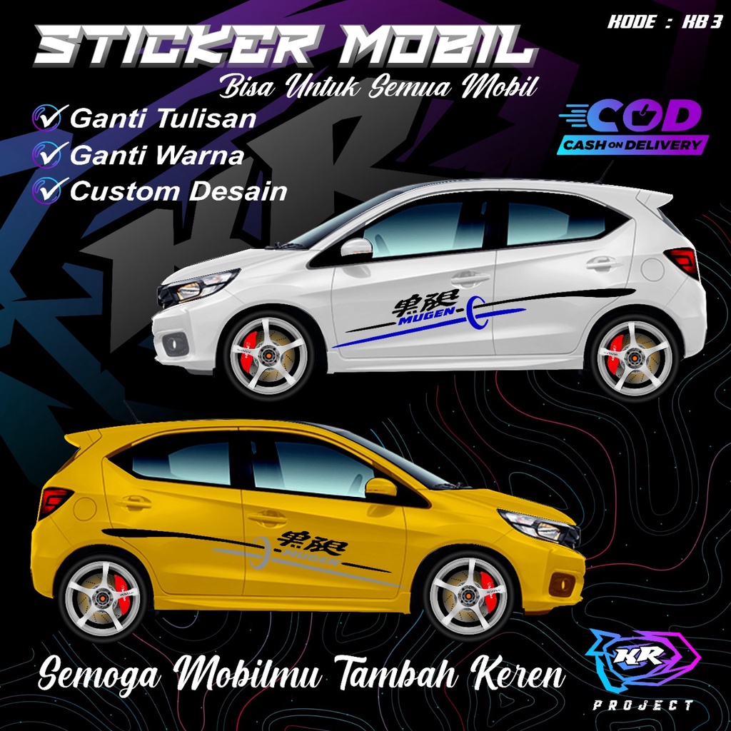 Setiker Sticker Mobil Mobil Brio Aksesoris Mobil Honda Brio Keren