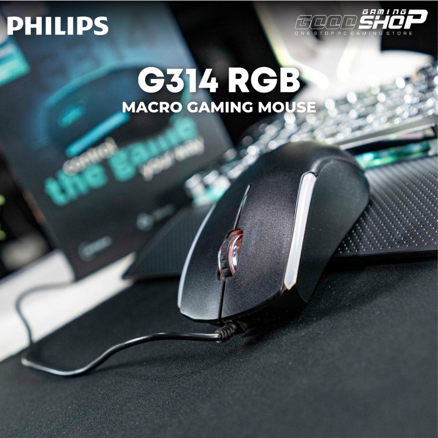 Philips G314 / G-314 PH-SPK9314 Macro Gaming Mouse Ambiglow RGB