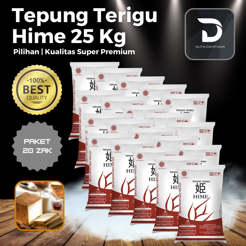 

Tepung Terigu Sriboga Hime 1 Sak (25 kg)