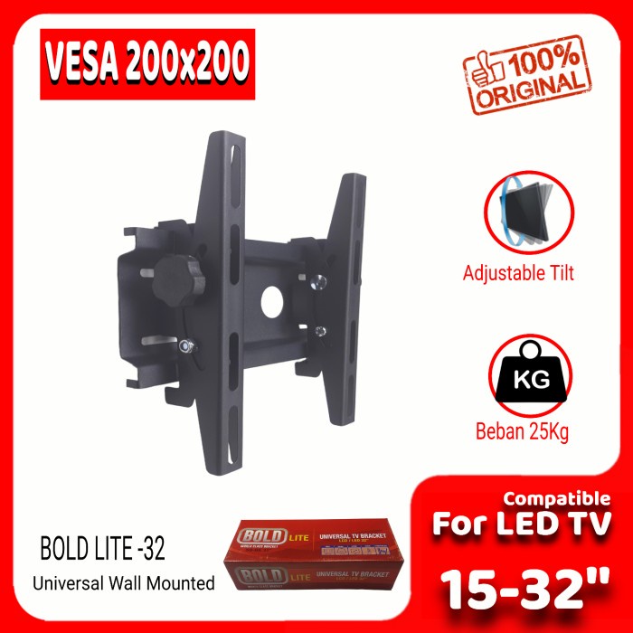 BRACKET TV LED 15 24 29 32 INCH / BRACKET TV 24