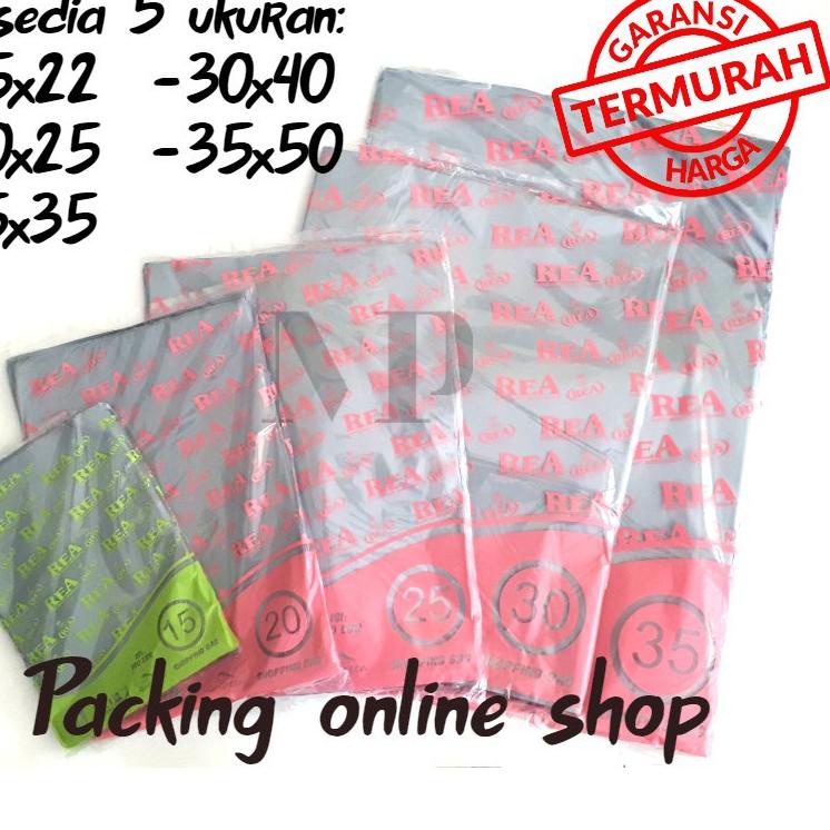 Promo Grosir Plastik HD Tanpa Plong 25x35 REA Kantong Kresek Packing Online Shop Shopping Bag Tebal Silver ♕