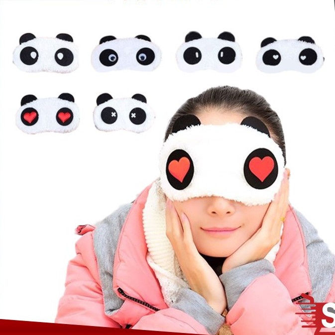 PENUTUP MATA Panda / Kacamata Tidur Karakter Lucu Sleeping Eye Cover
