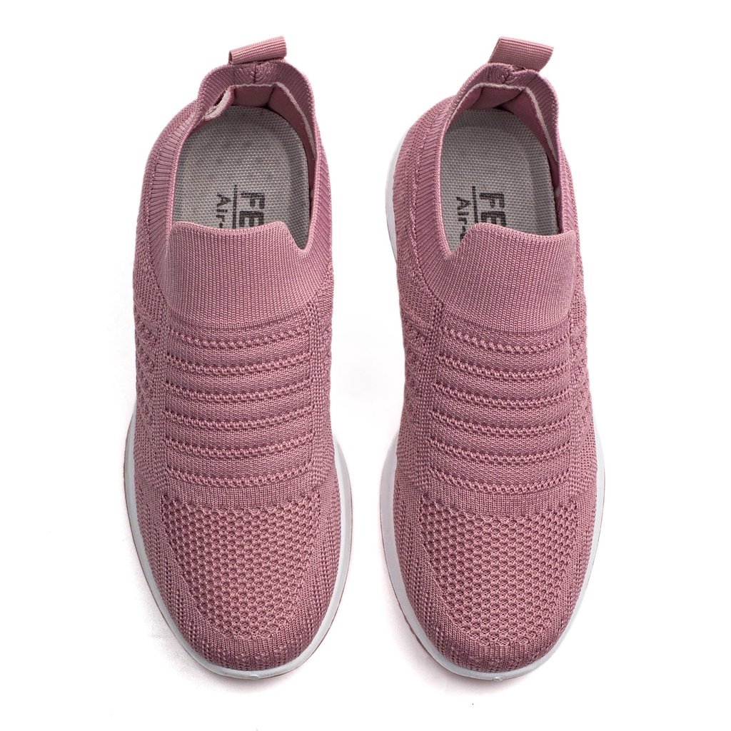 Sepatu Slip On Wanita Sports Shoes Olahraga Cewek Shoes Bahan Rajut A3090
