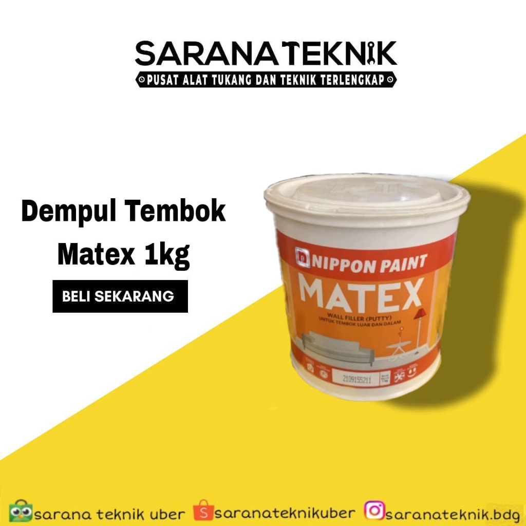 [SARANA TEKNIK] Matex wall putty/Matex wall filler/Dempul tembok/Plamir Tembok 1kg / dempul tembok 1