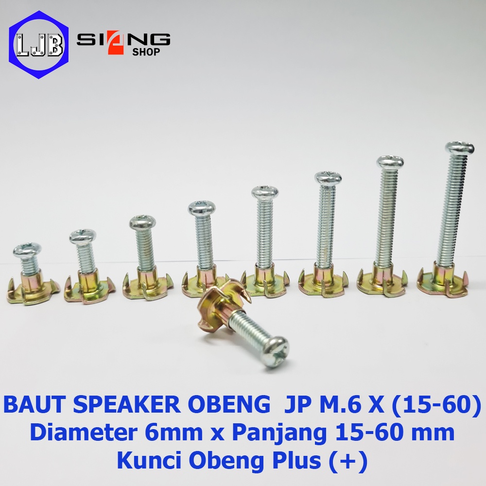 Baut Speaker Cakar JP M6 panjang 15 sd 80mm Mur Cakar