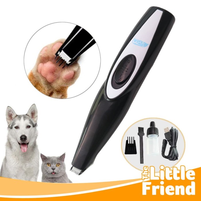 Alat Cukur Rambut Alat Cukur Bulu Kaki Paw Anjing Elektrik USB Portable Foot Hair Shaver - Hitam(D0Z