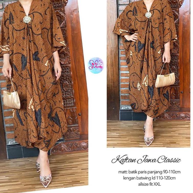 Murah Banget Kaftan Jawa Classic / Kaftan Paris / Dress Batik / Dress Paris
