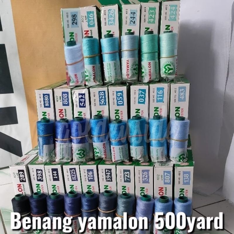 Benang jahit Yamalon 500yard warna warni eceran