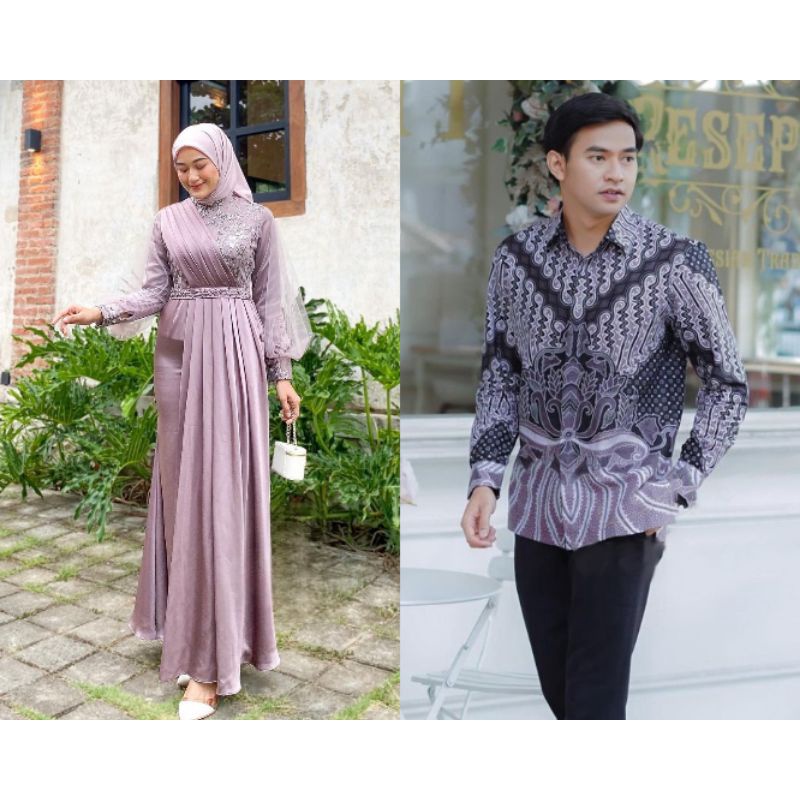 Maxi Couple Auliya Mouve Series BATIK COUPLE MODERN | BATIK COUPLE PASANGAN | BATIK COUPLE KELUARGA | GAMIS TERBARU 2023 LEBARAN WANITA | GAMIS BRUKAT | DRESS KONDANGAN REMAJA | DRESS WANITA | MAXI DRESS | BATIK PRIA LENGAN PANJANG