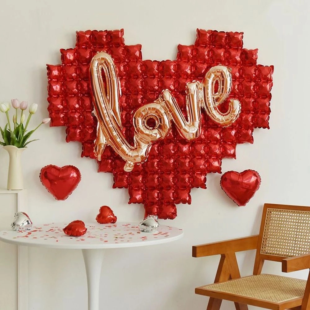 High Quality Valentine Day Balon Untuk Anak Dewasa Ulang Tahun Pernikahan Dekorasi Rumah Perlengkapan Pesta Rose Gold LOVE Shape Aluminium Foil Balloons