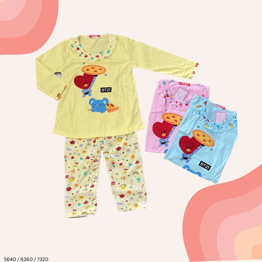 Jual Piama Hawe Anak Piyama Hawe Anak Motif Bt21 Baju Tidur Anak