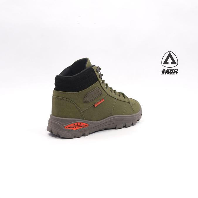 Aerostreet 40-43 Tactical Hijau Army - Sepatu Sneaker Boots
