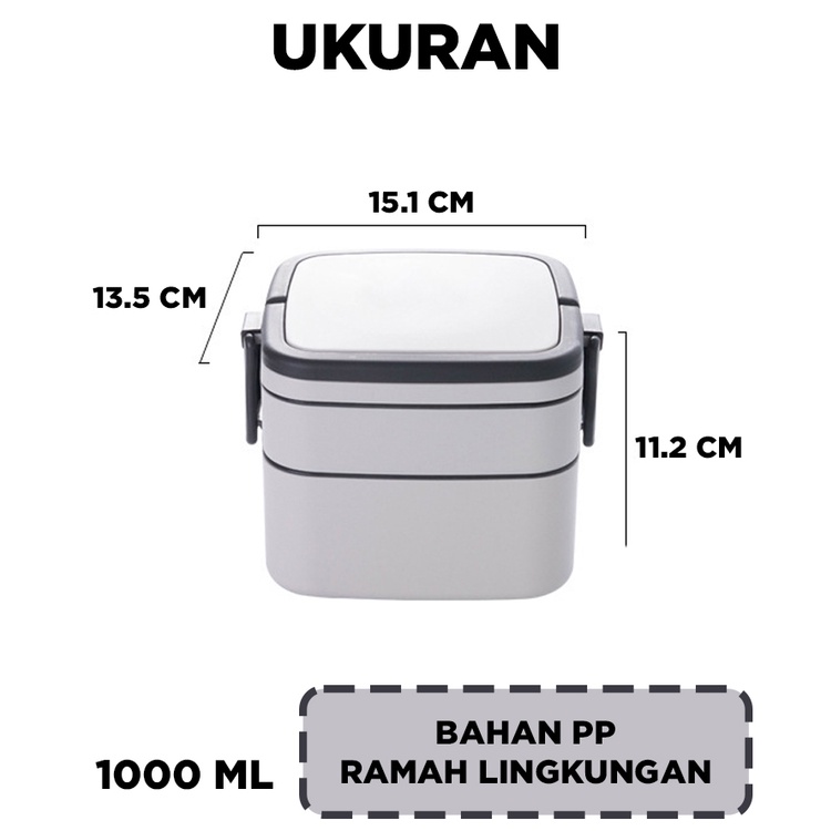 Lunch Box kotak Makan Kotak Bekal Single/Double-Layer / Kotak Makan Siang / Kotak Makan Anak Dan Dewasa