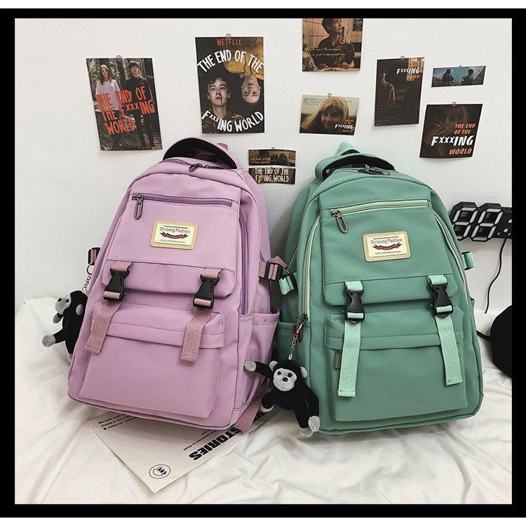 Tas Ransel Sekolah Korean Style Simple Import WATERPROOF A180