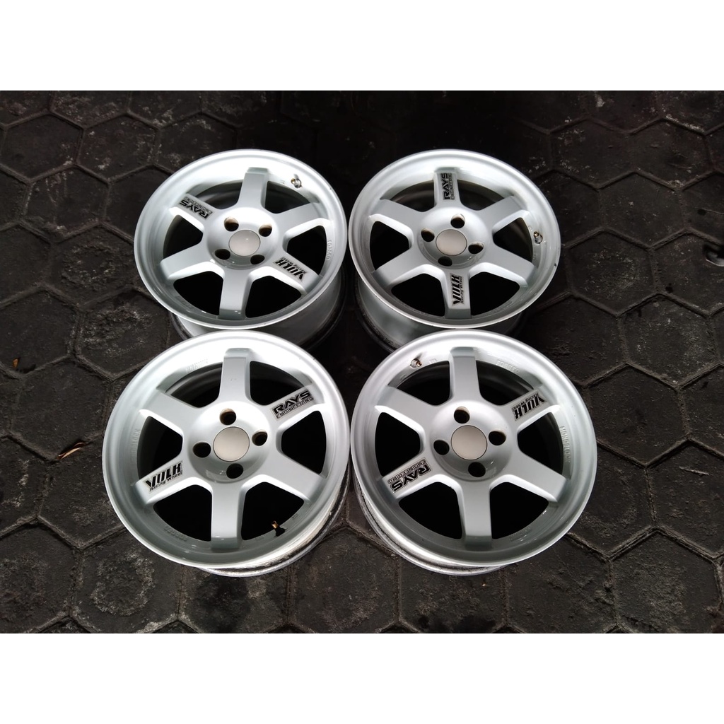 Velg Volk Rays Jdm Ring 15x7 Baut 4x100 Cocok Buat Mobilio Jazz Brio