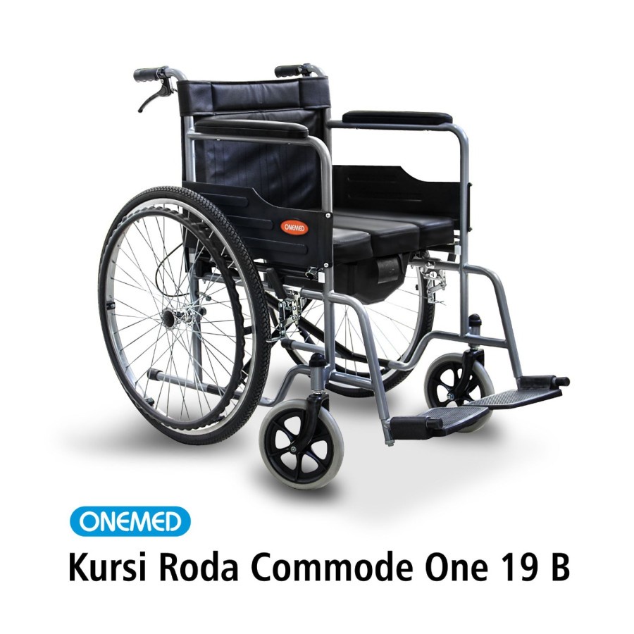 Onemed | Kursi Roda 2 in 1 + Tempat BAB Commode One 19B | Wheelchair