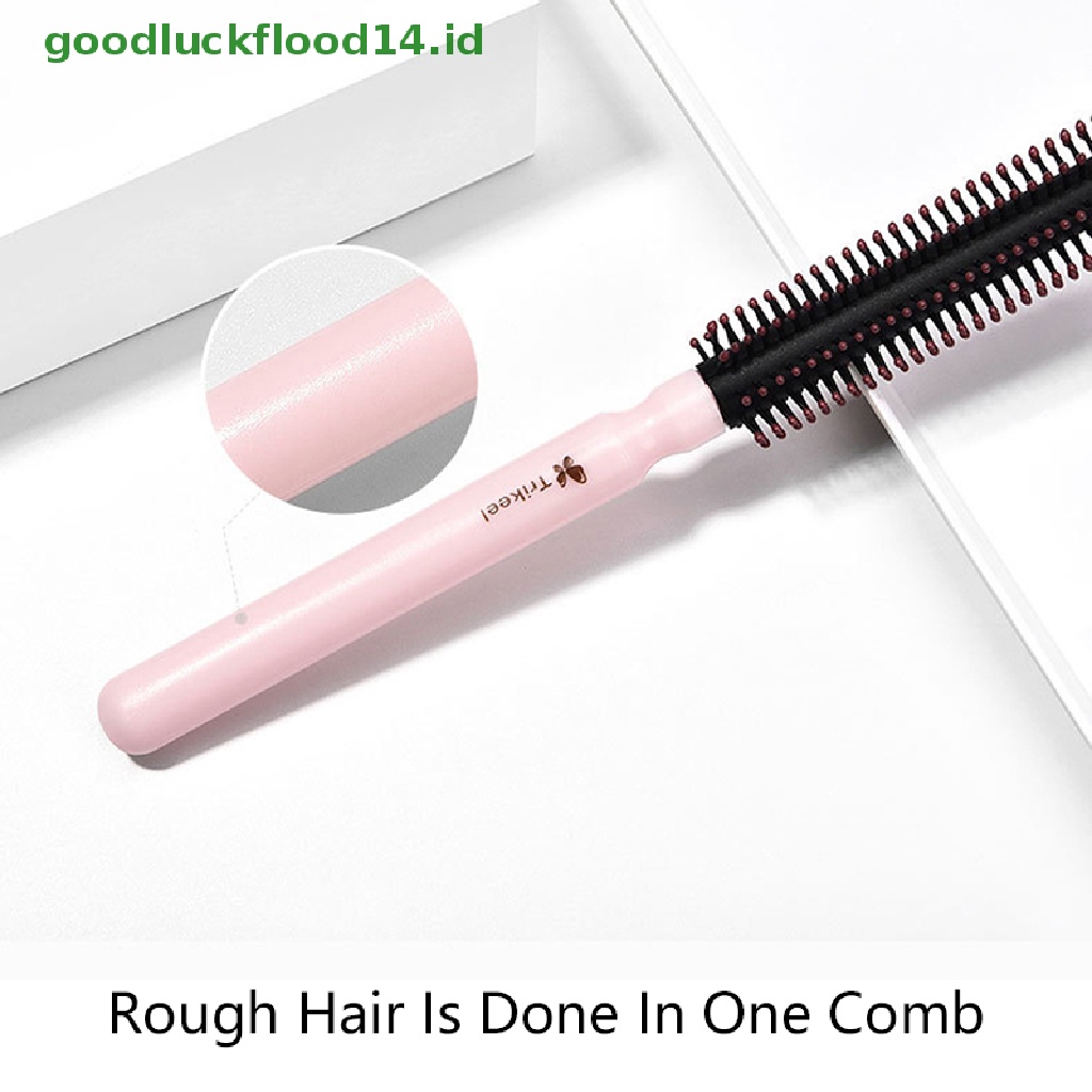 [GOOGFOUR] 1pc Roll Brush Sisir Rambut Bulat Bergelombang Curly Styling Care Curling Alat Salon [TOP]