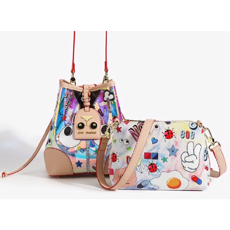 Huer Chefya Eye Theme Hologram Bucket bag #RareItem