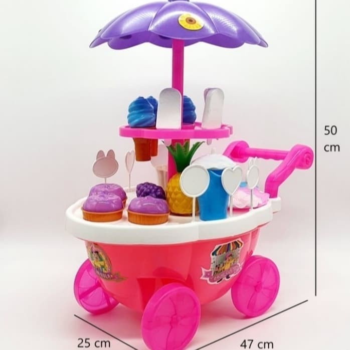 Mainan Anak Cewek Gerobak Es Krim Jumbo