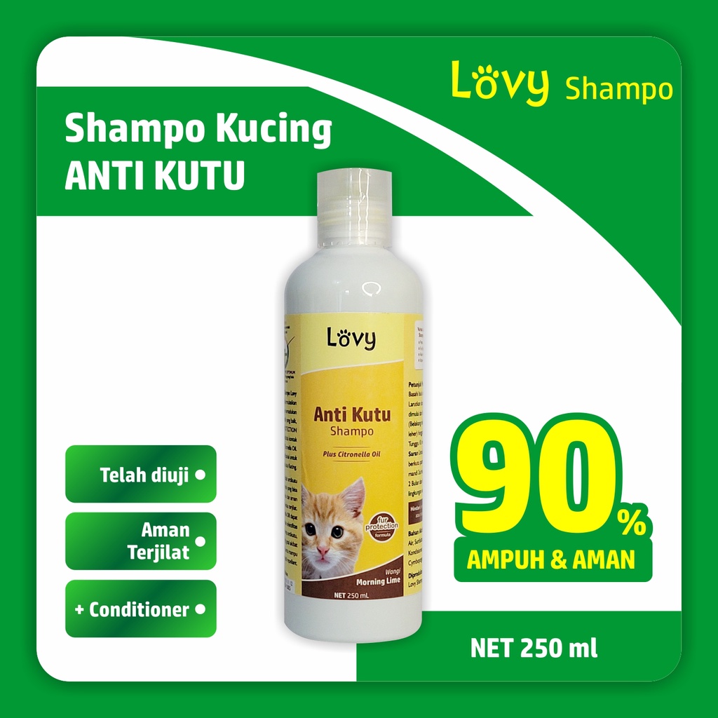 Shampo Kucing Anti Kutu Sampo Kucing Shampoo Kucing Shampo Kutu Kucing LOVY Antikutu 250 ml