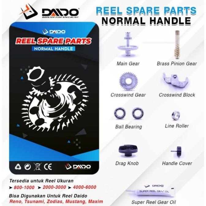 spare part reel Daido normal handle dan power handle 800 1000 2000