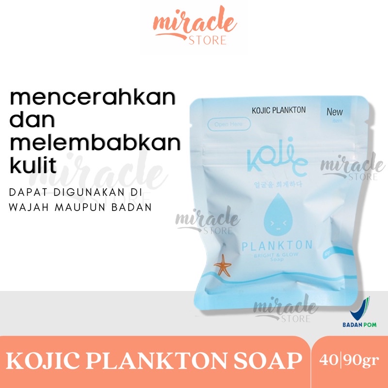 ￼READY! SABUN KOJIC PLANKTON SOAP 40GR &amp; 80GRBright &amp; Glow Face Soap by Kojic Plankton