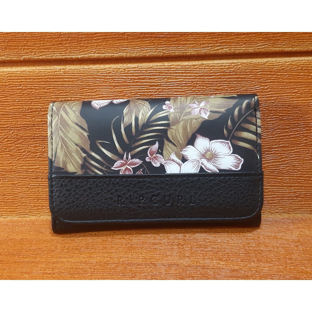 Dompet Wanita Ripcurl Original A22 Flora mid wallet - black