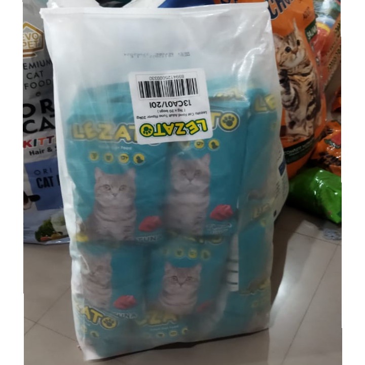 GRAB/GO-JEK Makanan Kucing Lezato Tuna Flavour Kemasan 20KG / Lezato Cat Tuna 20KG