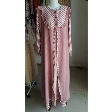 Gamis Strip Model Rompi