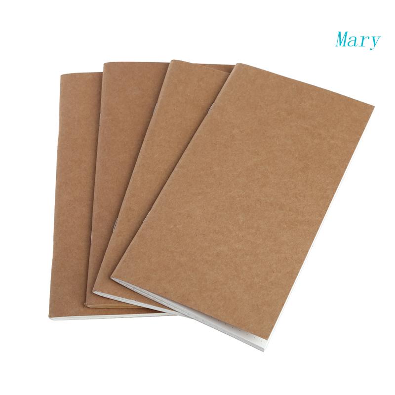 Mary Kraft Paper Notebook Buku Akun Dot Jurnal Diary Memo Blank Halaman Alat Tulis