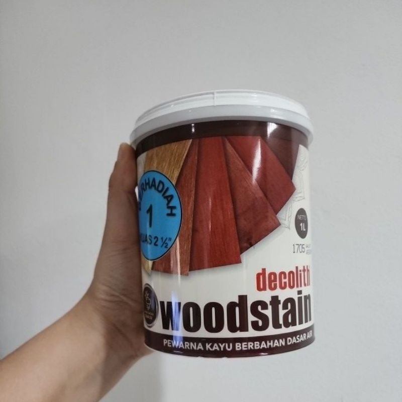 Decolith Woodstain Pelitur Kayu campuran air 1kg  / Pewarna kayu bahan dasar air / Pelitur kayu high quality / pelitur kayu awet / pelitur kayu ekonomis / pelitur kayu termurah