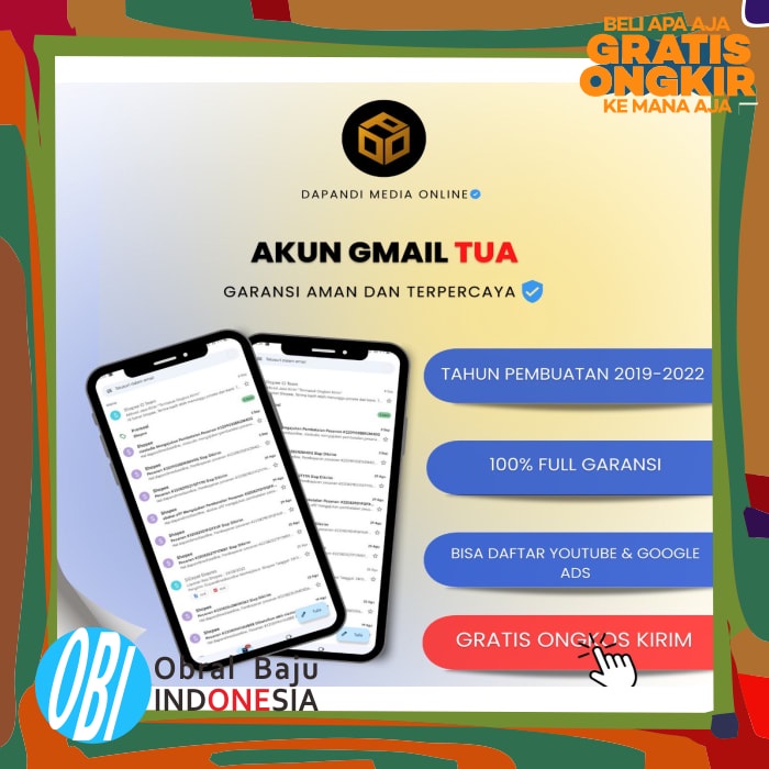 Obral / Original Sale Promo Akun Gmail Lawas Pva Gmail Tua Gmail Gmail Tua Gmail Terbaru Termurah