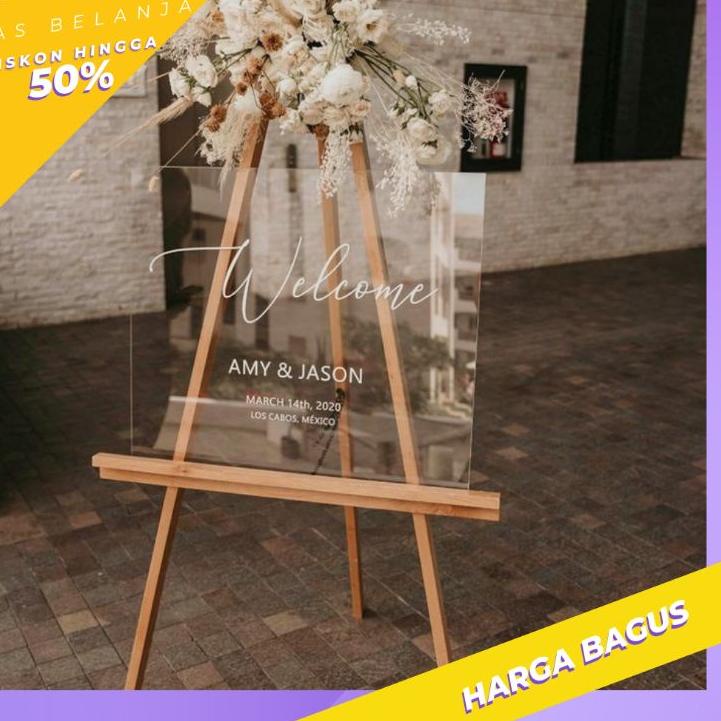 

[CODE WE22] STANDING KAYU JATI BLANDA 120x60/ EASEL LUKIS TRIPOD/ PENYANGGA AKRILIK WOODEN Best Quality 100%