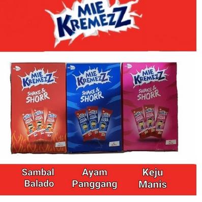 

Terkini Mie Kremezz Shake & Shorr (Mie Kremes / mie shor)Kemasan Box L4R++