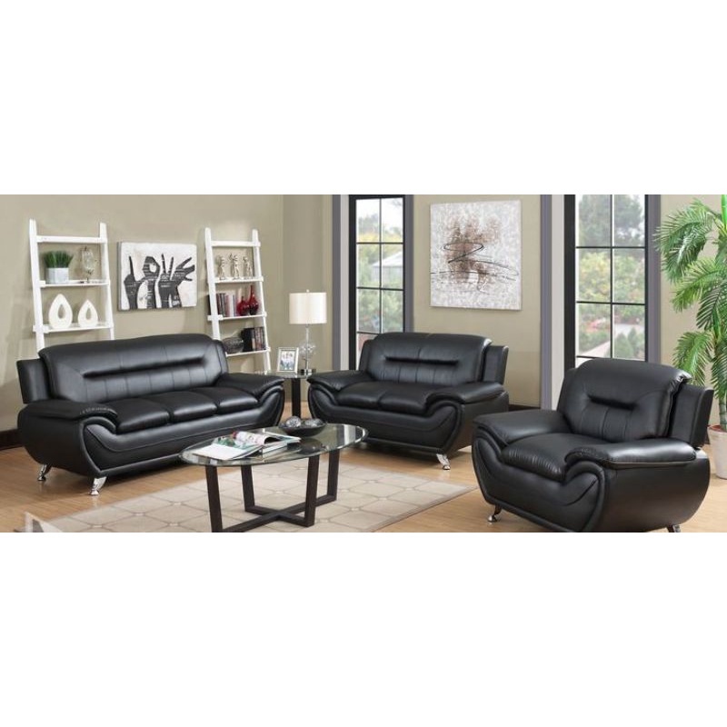 Sofa set ruang tamu full kulit